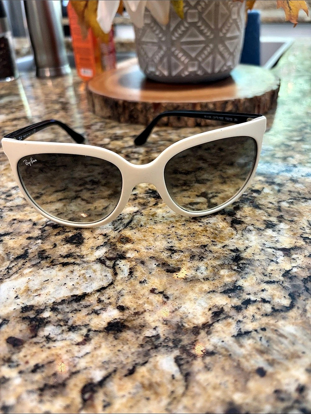 Ray-Ban Nina RB4314N Cat-Eye Sunglasses White & Black Cat-Eye Sunglasses